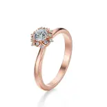 Pierścionek z różowego złota z diamentami AJPZ_081